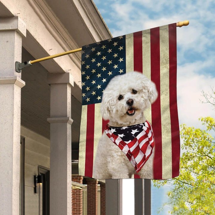 BIF0212 Bichon Frisé House Flag