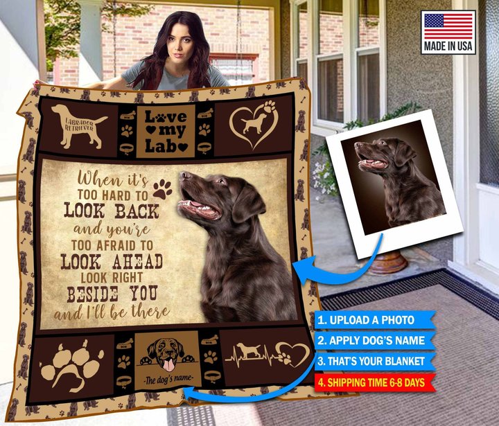 THUSAB1002 Labrador Retriever Personalized Fleece Blanket – Made in USA