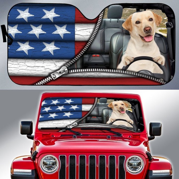 DIC0408004-Labrador Retriever-JE-EP Car Sun shade