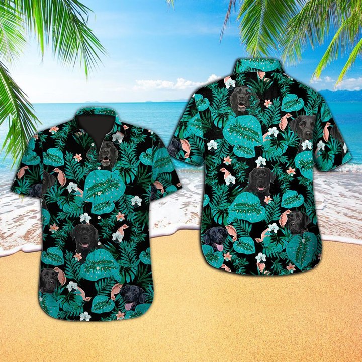 DITCOMBODOG1003- Black Labrador Retriever- Hawaii Shirts -Men's Shorts