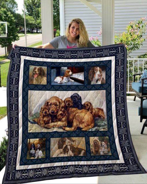 QUI36002 English Cocker Spaniel Quilt Blanket