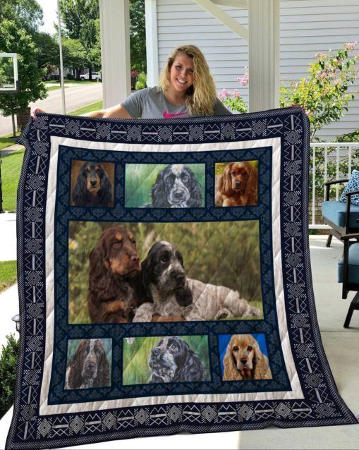 QUI36001 English Cocker Spaniel Quilt Blanket