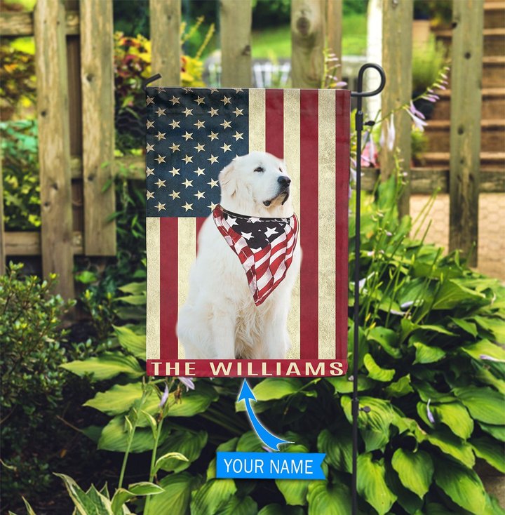 BIF0329 Great Pyrenees Personalized Garden Flag