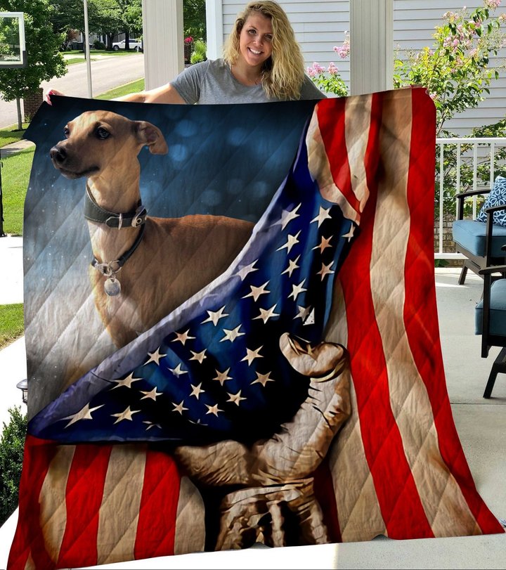 THQDOG54014 Greyhound Quilt Blanket