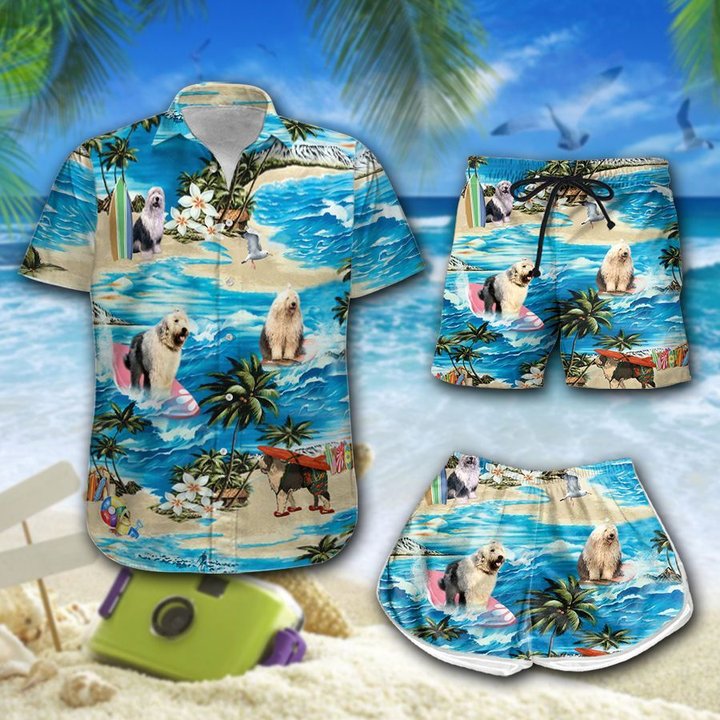 Old English Sheepdog Hawaii Men - Women Set THT20072704-THO20072704
