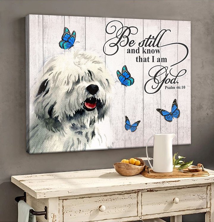 THD0144 Old English Sheepdog Matte Canvas
