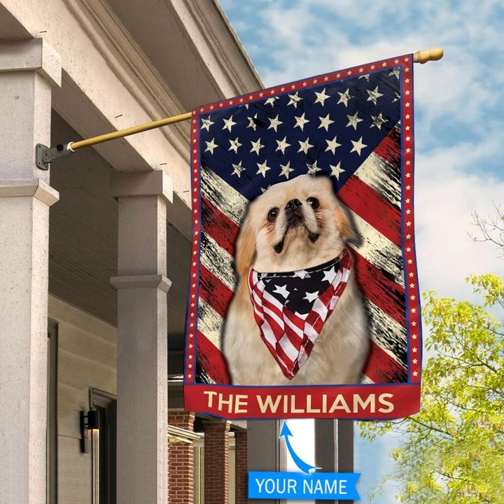 DIF4038-Pekingese Personalized Flag