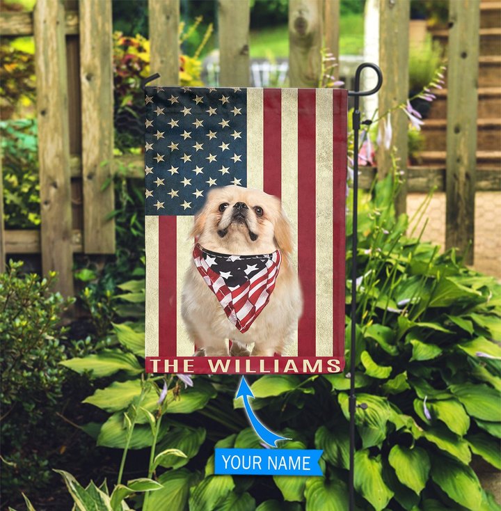 BIF0336 Pekingese Personalized Garden Flag