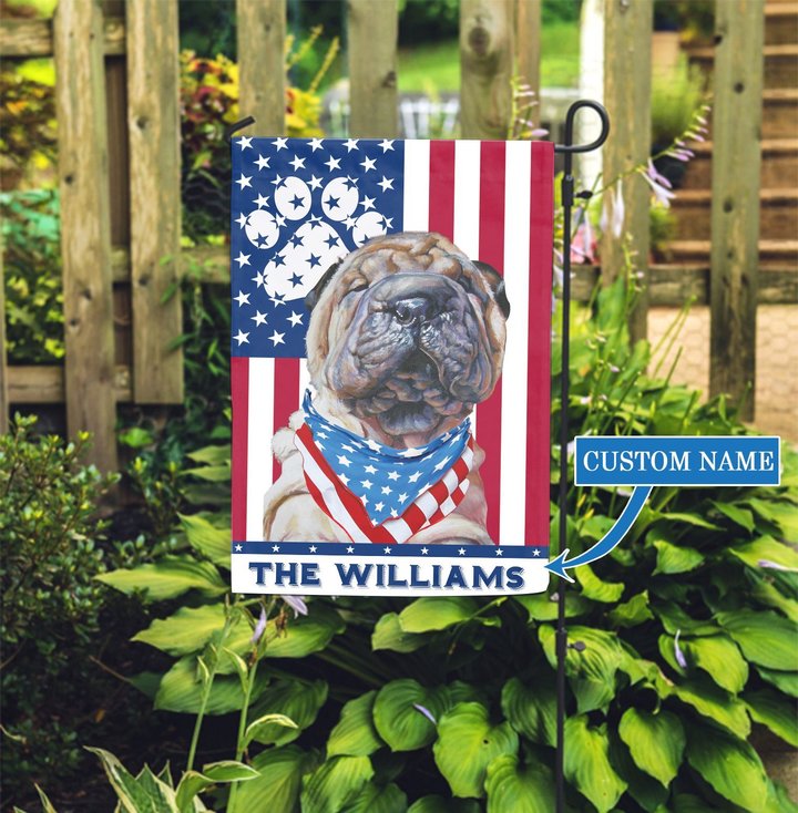 CHFD0420 Shar Pei Personalized Garden Flag