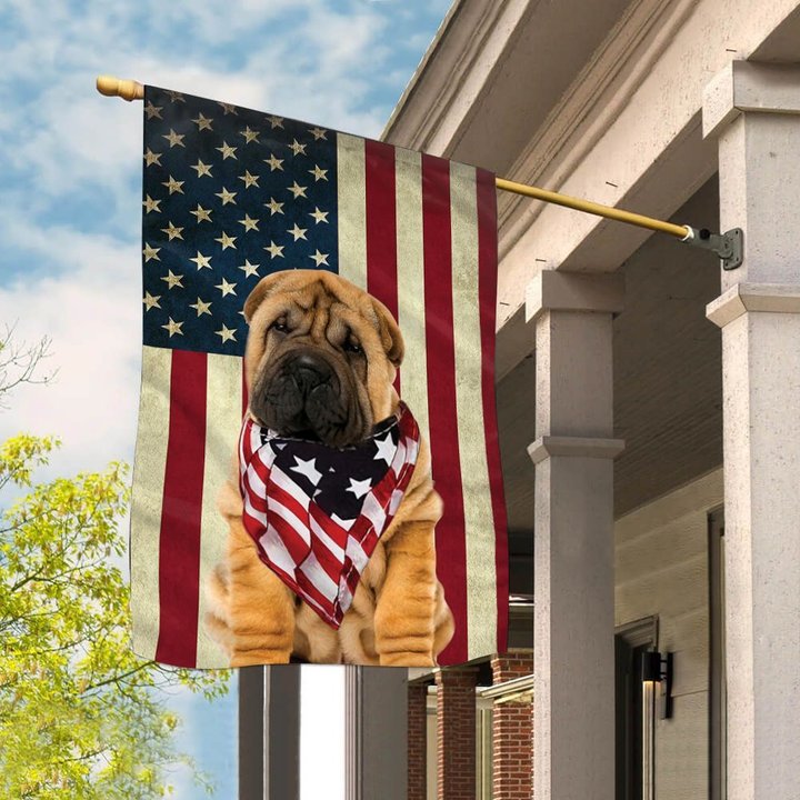 BIF0248 Shar Pei House Flag