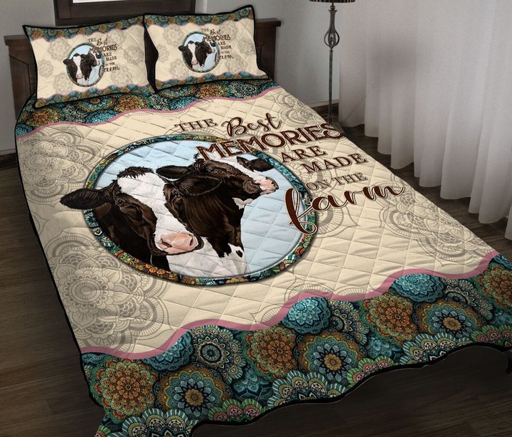TUQ5001 TUE5001 Dairy Cattle Quilt Bed Set & Quilt Blanket