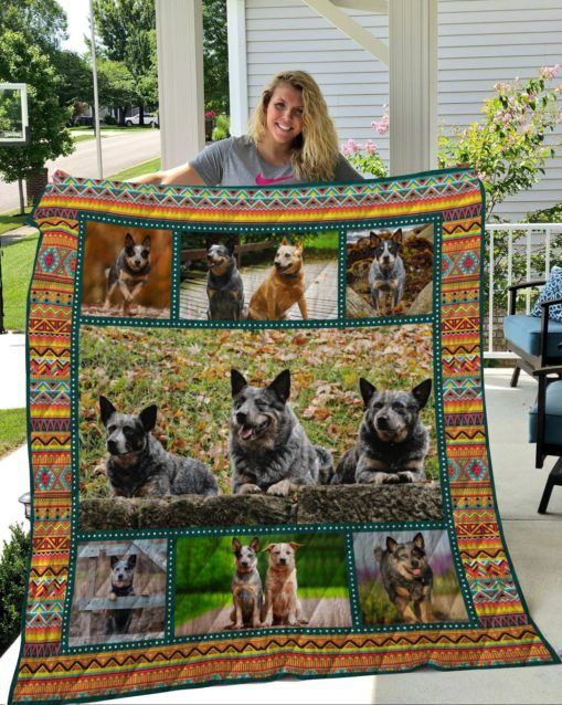 QUI14007 Australian Cattle Dog Quilt Blanket