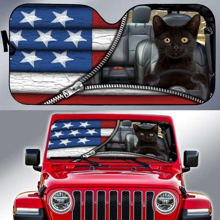 DIC0408013-Black Cat-JE-EP Car Sun shade