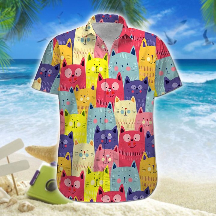 MHTMEO101 - MHOMEO101 Cat Pattern Hawaii Men-Women set
