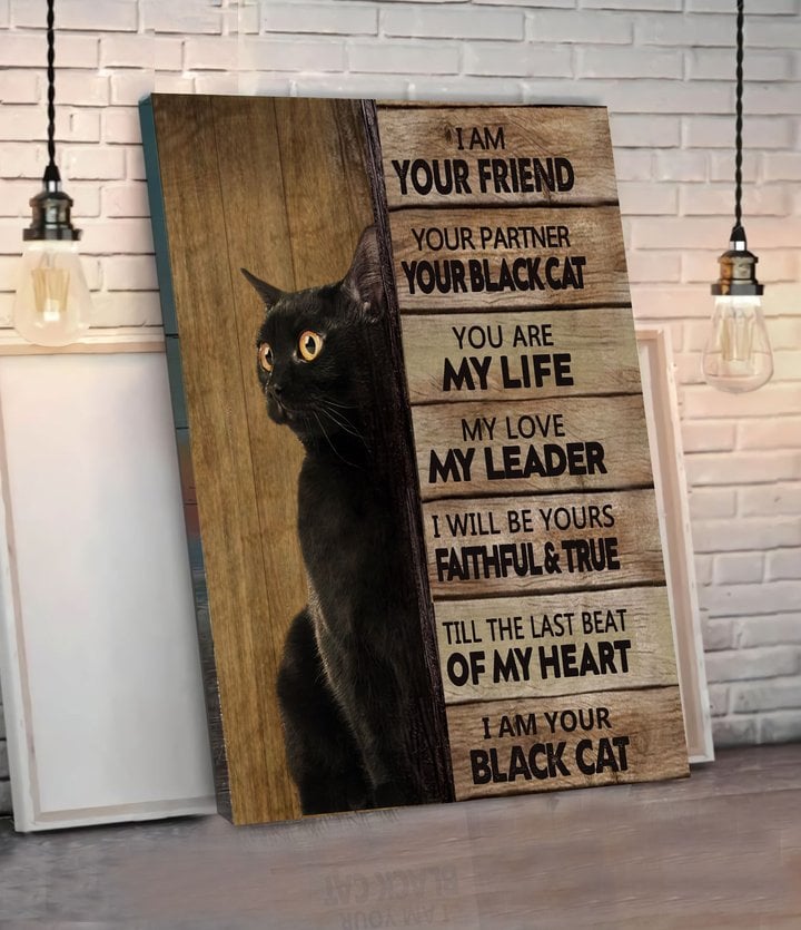 BID20070306 I AM YOUR BLACK CAT Matte Canvas