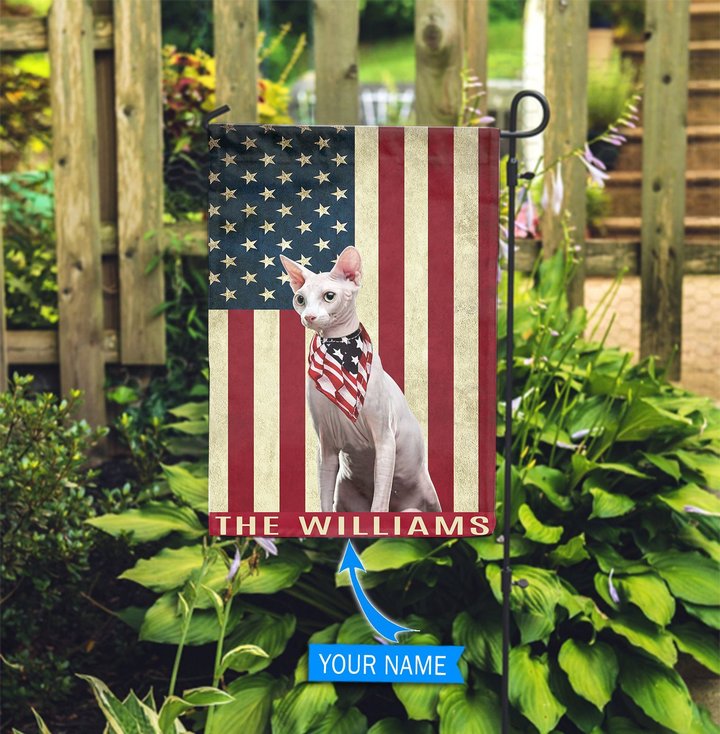 BIF0508 Sphynx cat Personalized Garden Flag