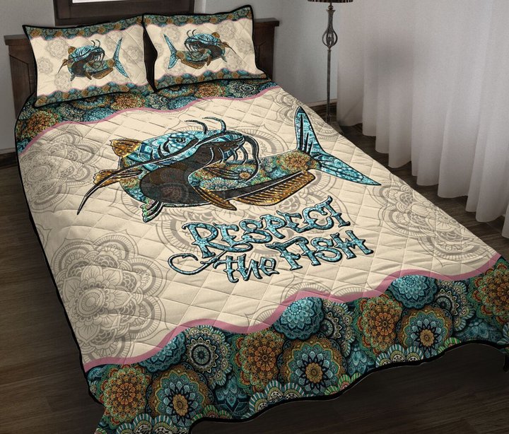 THE5133 Catfish Quilt Bed Set