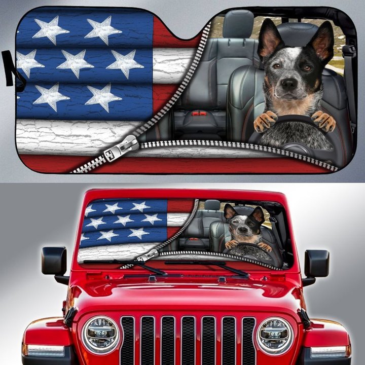 DIC0408016-Australian Cattle Dog-JE-EP Car Sun shade