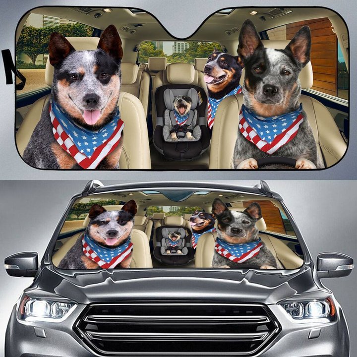 CHC2011 Australian Cattle Dog Car Sun shade