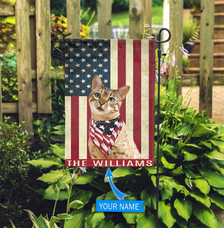 BIF0501 Bengal cat Personalized Garden Flag