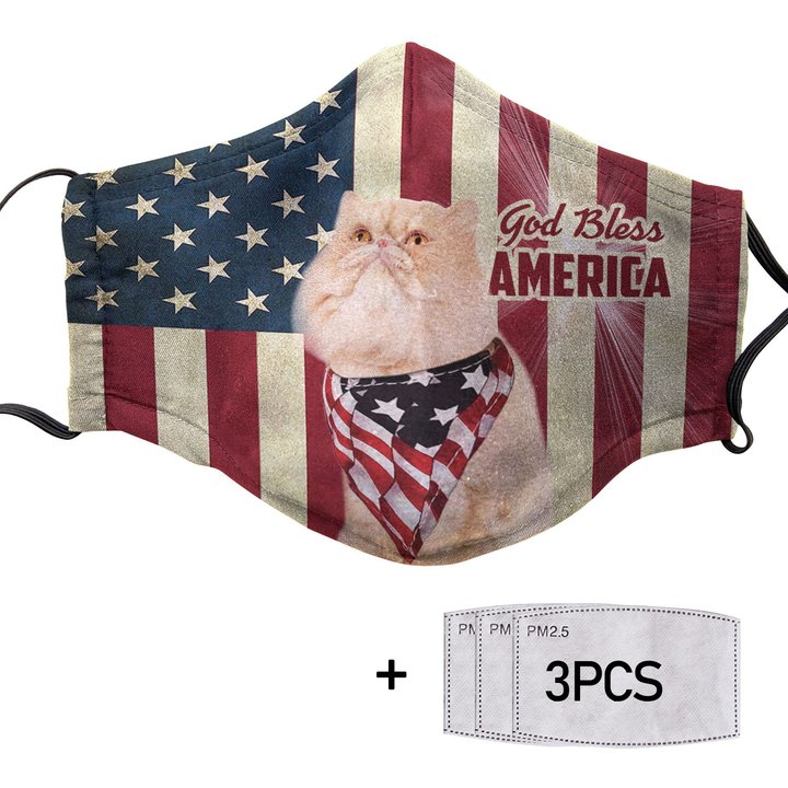 THM20072427 Persian cat God Bless Face Mask