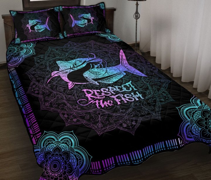 THE5134 Catfish Quilt Bed Set