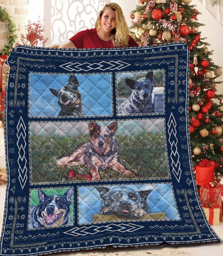 QUI14004 Australian Cattle Dog 2 Quilt Blanket