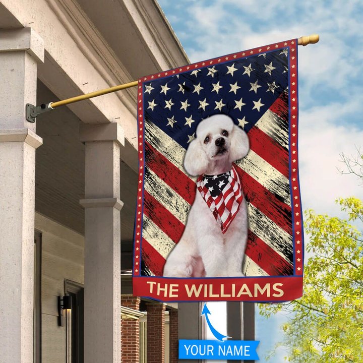 DIF4024-Poodle Personalized Flag