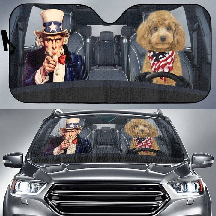 CHC1018 Poodle Car Sun shade