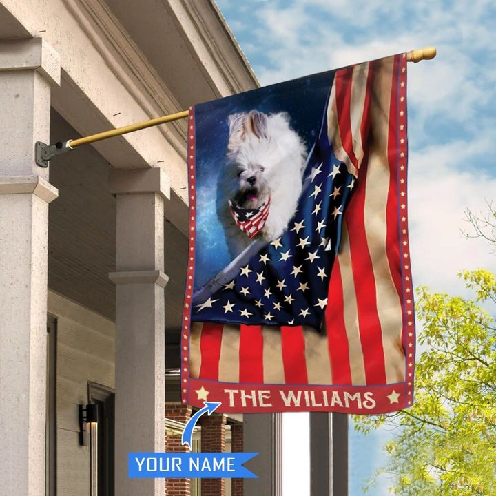 CHFD1037 Lhasa Apso Personalized House Flag