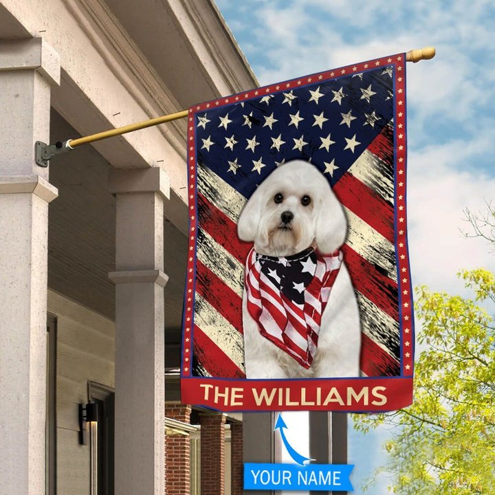 DIF4034-Maltese Personalized Flag