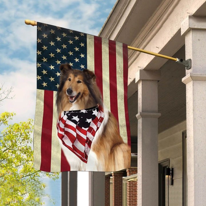 BIF1012 Rough Collie House Flag