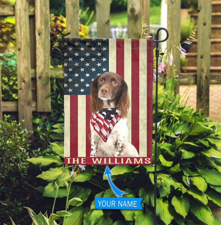 BIF1106 English springer spaniel Personalized Garden Flag
