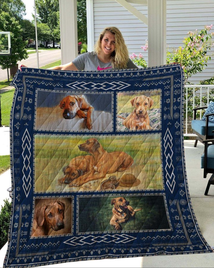 QUI68003 Rhodesian Ridgeback Quilt Blanket