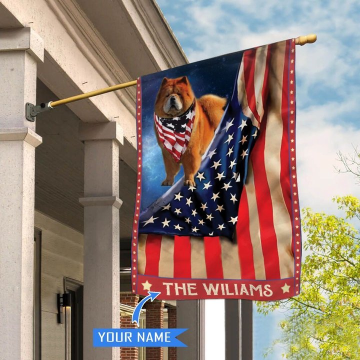 CHFD1033 Chow Chow Personalized House Flag