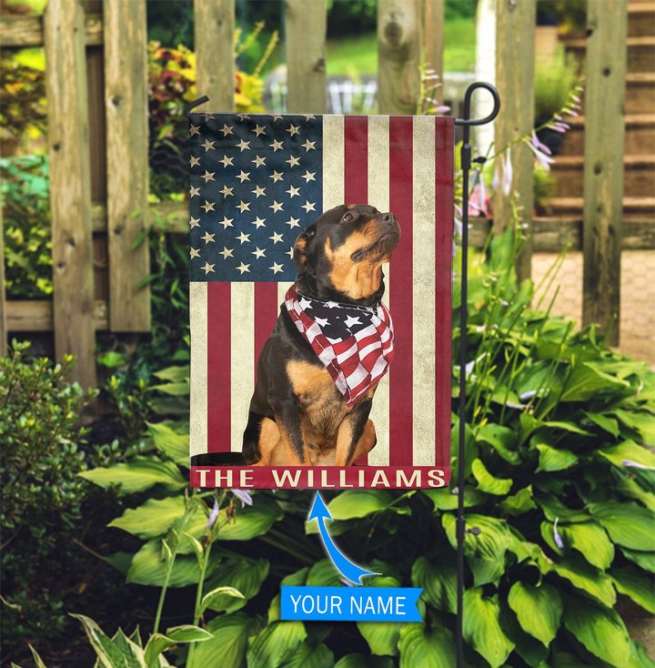 BIF0319 Rottweiler Personalized Garden Flag