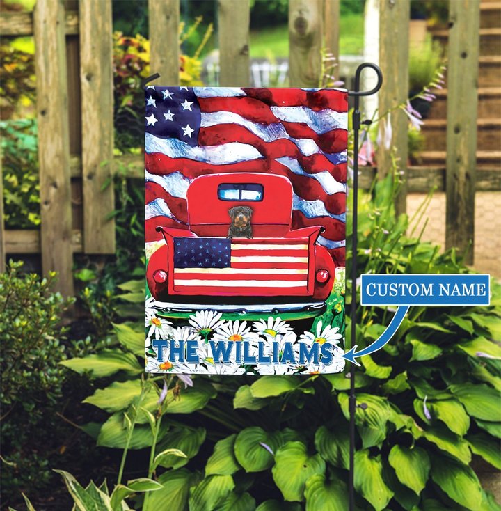CHFD0318 Rottweiler Personalized Garden Flag