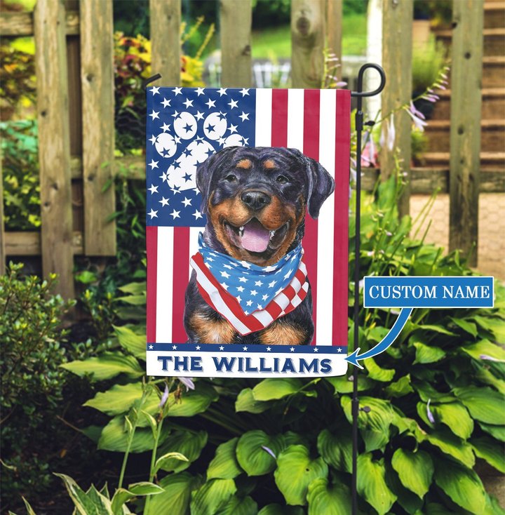 CHFD0418 Rottweiler Personalized Garden Flag