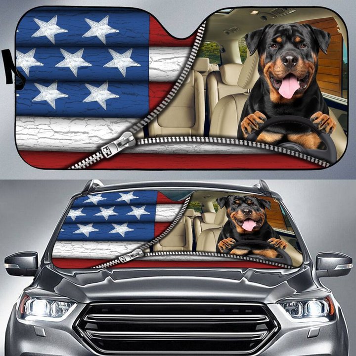 DIC4053-Rottweiler Car Sun shade