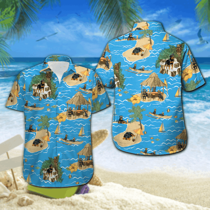 CHT0118-CHO0118 Beach Rottweiler Hawaii Set