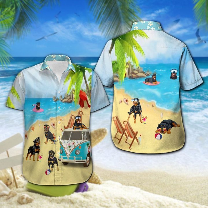 CHT0105-CHO0105 Beach Rottweiler Hawaii Set