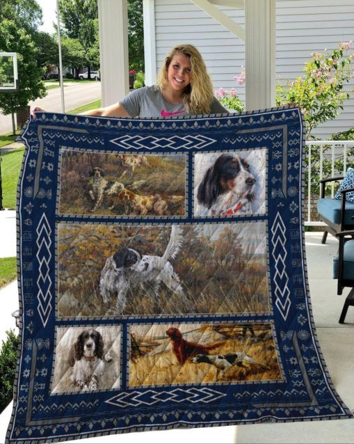 QUI27004 English Setter Quilt Blanket