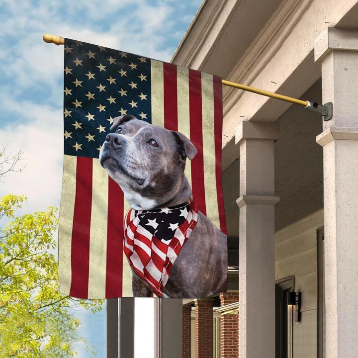 BIF1017 Staffordshire Bull Terrier House Flag