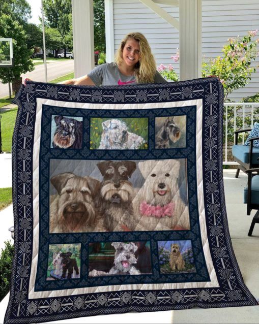 QUI22002 Miniature Schnauzer Quilt Blanket