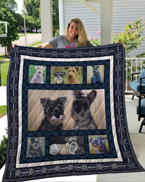 QUI22001 Miniature Schnauzer Quilt Blanket