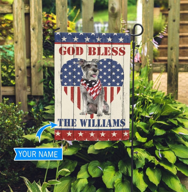 TUF0309 Miniature Schnauzer Personalized Garden Flag