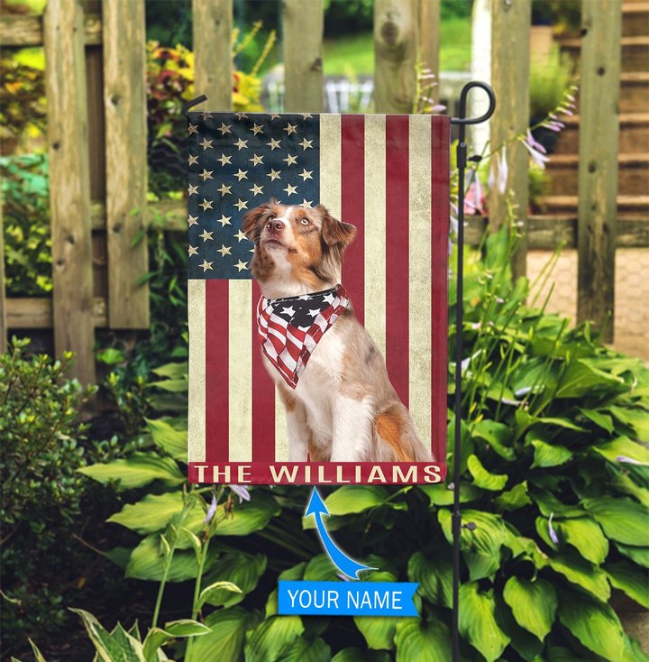 BIF0905 Australian Shepherd Personalized Garden Flag