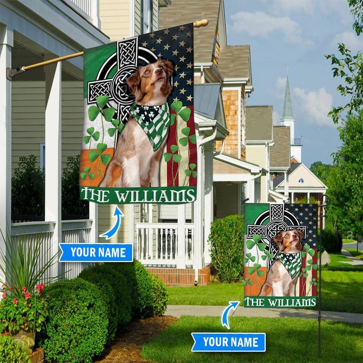 DIF2002-Australian Shepherd Personalized Garden Flag-House Flag