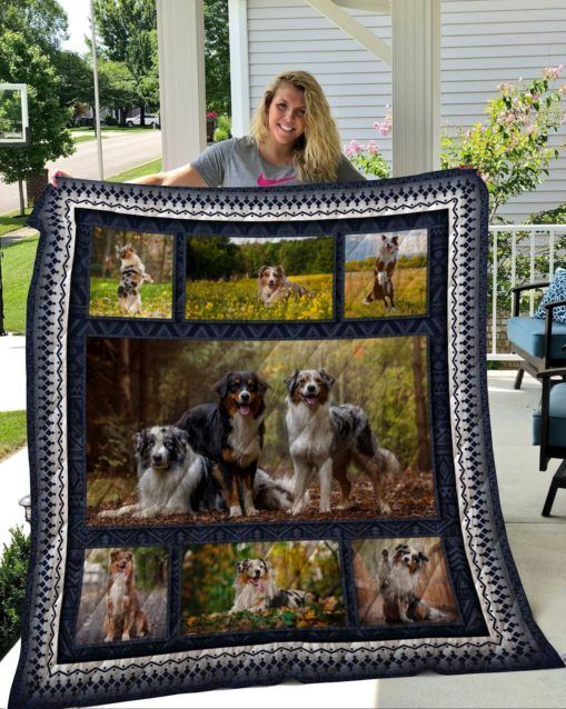 QUI24005 Australian Shepherd Quilt Blanket