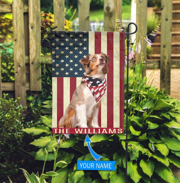 BIF0310 Australian Shepherd Personalized Garden Flag